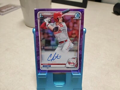 2020 Bowman Draft Chrome Purple Refractor /250 Casey Martin #CDA-CM Auto T1501 - Image 1 of 4