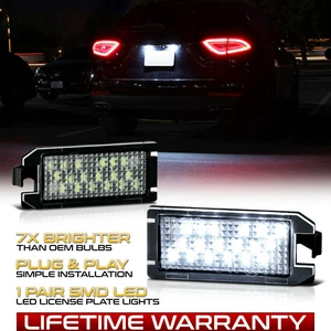 For 2013-2020 Fiat 500 Maserati Levante "BRIGHT" LED License Plate Lights Lamps - Picture 1 of 12