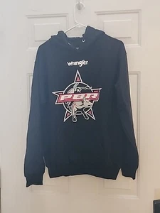 NWT- Wrangler PBR Professional Bull Riding Black Hoodie Hooded Sweatshirt Sz XXL - Picture 1 of 2