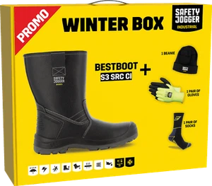 Botas de seguridad S3 BESTBOOT botas de invierno botas botas de cuero BOJA DE INVIERNO - Imagen 1 de 2