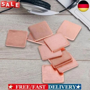 10 Stück 15 mm x 15 mm 0,3 mm Kühlkörper-Kupfer-Unterlegscheiben-Thermopads für - Bild 1 von 5