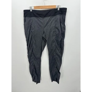 Lucy Pants Women XL Chambray Gray Black Ruched Lightweight Pull On Stretch - Picture 1 of 8