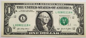 LUCKY 111 $1 One Dollar Bill Fancy Serial Number With 111 - Picture 1 of 6