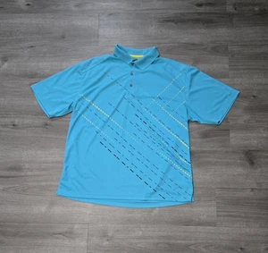 PGA Tour Men's Pro Series Athletic Fit Size 2XLT Golf Blue Polo Shirt Collar - Picture 1 of 8