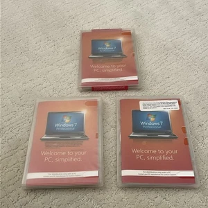 Three Microsoft Windows 7 Professional 64 SP1 Bit Full Version with Product Key - Picture 1 of 11