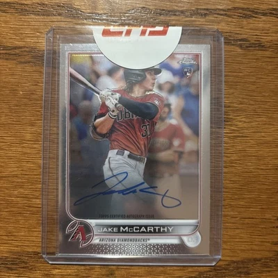 Jake McCarthy 2022 Topps Chrome Rookie Auto #RA-JMC RC - Image 1 of 2