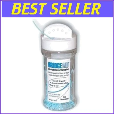 150 enhebradores de hilo dental en dispensador conveniente - perfectos para aparatos ortopédicos Foto 1 de 2