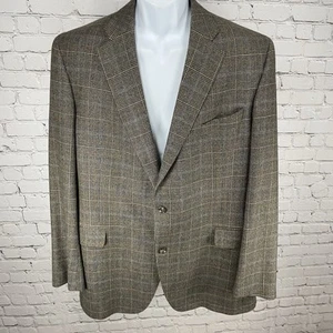 Blazer sportivo Jack Victor marrone lana cashmere pied de poule 2 bottoni taglia 46L - Foto 1 di 16