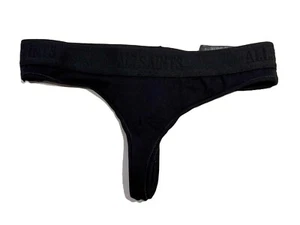 AllSaints Betha Black Cotton Modal Thong Knickers Size XS New Without Tags - Picture 1 of 7