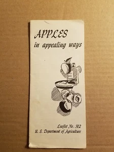 Apples in Appealing Ways Recipe Pamphlet by US Department of Agriculture 1959 - Picture 1 of 2