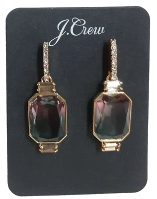 Pendientes colgantes J.Crew Ombre Piedra Multi Rosa Ombre Chapados en Oro BD986 Nuevos Foto 1 de 4