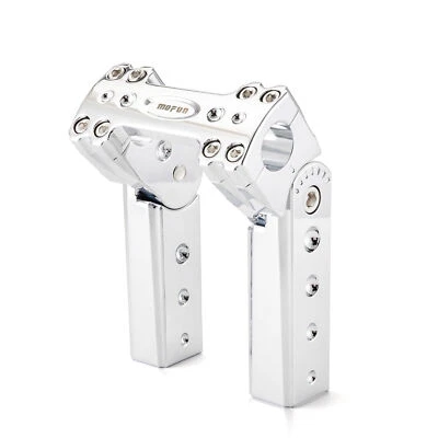 Elevadores de manillar ajustables cromados de 6" de alto abrazadera de 1" para Harley-Davidson Foto 1 de 4