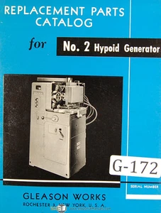 Gleason 2, generador hipoide, manual de piezas revestidas 1953 - Imagen 1 de 2