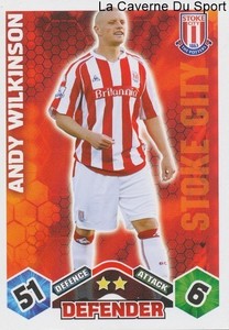 ANDY WILKINSON # ENGLAND STOKE CITY.FC CARD PREMIER LEAGUE 2010 TOPPS