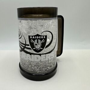 Las Vegas Oakland Raider 16oz Freezer Mug NFL Cup Cold Drink Beer Black Logo