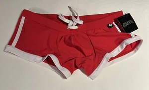 Men's Swimwear Andrew Christian Athletic Varsity Trunk Size L - Picture 1 of 3