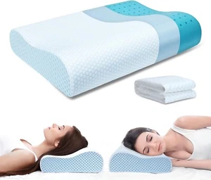 Almohadas de espuma viscoelástica almohada para el cuello almohada para cama ergonómica cervical - Imagen 1 de 9