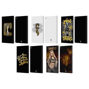 OFFICIAL WWE CARMELLA LEATHER BOOK WALLET CASE COVER FOR AMAZON FIRE