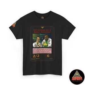 Evil Geniuses For A Better Tomorrow Shirt, Illuminati Card Game T-Shirt, NWO Tee - Picture 1 of 13