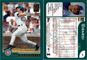 2001 Topps Baseball Card 17 JOE GIRARDI CHICAGO CUBS