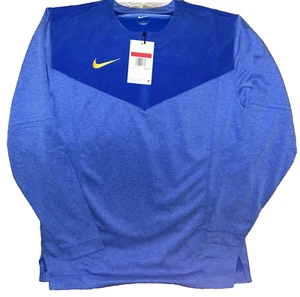 Nike Men’s Authentic Dri-Fit LS 1/4 Zip Top DJ5131-494 Game Royal/Univ Gold 2XL - Picture 1 of 3