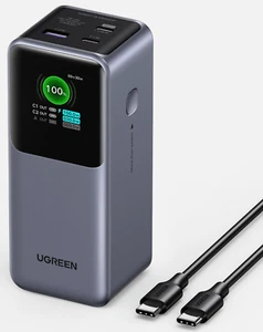 UGREEN Nexode Power Bank 20000mAh 130W Fast Charging, 3-Port USB C Portable NEW - Picture 1 of 1