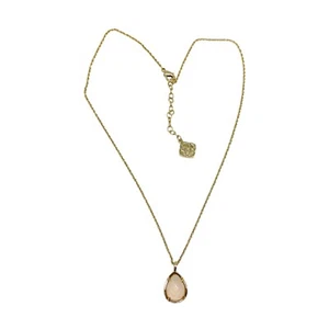 Kendra Scott KIRI Dainty Necklace 18 in Minimalist Rose Quartz Gold Plated Gift - Picture 1 of 13