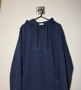 Lacoste Hoodie Embroided in Blue With zipper Pockets. Size 2, XS - Picture 1 of 8