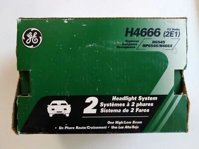 NUEVO H4666 Bombilla Faro GE Lighting EE. UU. OEM H6545 HP6545 H4668 CAJAS SIN ABRIR  Foto 1 de 4