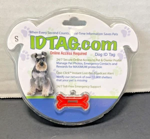 IDTAG.COM Dog ID TAG~ SMALL~ Cartoon Dog RED NEW - Picture 1 of 3
