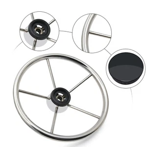 33,8 cm (13 1/2 Zoll) 5 Speichen Steuerrad Bootslenkrad für Yacht Pontonboot - Bild 1 von 10