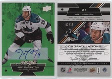 2012-13 Upper Deck Black Diamond Single Diamond Emerald /10 Joe Thornton #21
