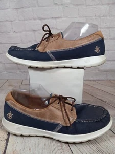 Scarpe da barca Skechers Go Walk Lite Goga Max - 15430 - blu navy e marrone - donna 11 - Foto 1 di 11