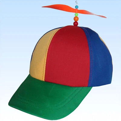 MARKENLOS Baseball Cap mit Propeller Blau Rot Gelb Basecaps Kappen Käppies Mütze Caps