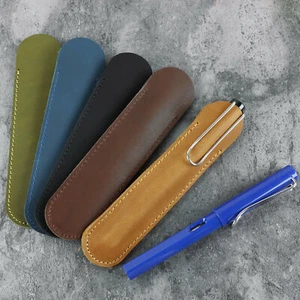 Small Leather Pen Case Pouch Fisher Space, Lamy Pico, Diplomat Spacetec - Picture 1 of 10