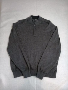 Sweater 1/4 Zip Pullover PGA Tour Mens Charcoal Grey Golf Sz XL Long Sleeve Used - Picture 1 of 8