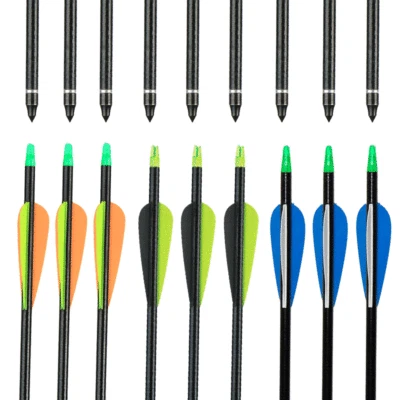 32'' Hunting Fiberglass Arrows Screw-in-Tips Spine 600 for Recurve Bow Practice - Image 1 of 4