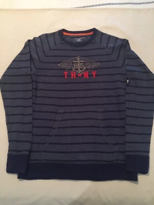 Tommy Hilfiger Boys Long Sleeve Pullover Crew Neck YXL 16/18 Blue Striped - Image 1 of 4