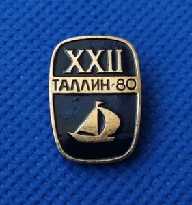 Sailing XXII Olympic Games Tallinn Soviet Pin Badge Yacht ISF Regatta USSR 1980 - Picture 1 of 2