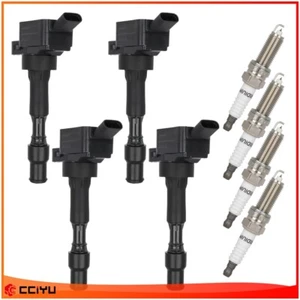 4 Fits Hyundai Elantra 2.0L 2015 2016 2017-2020Ignition Coil Spark Plug - Picture 1 of 17