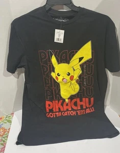 Pokemon Pikachu T-Shirt "Gotta Catch Em All" Größe Large Grafik Tee - Bild 1 von 4