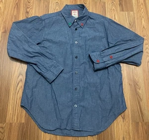 Woolrich Shirt Mens Extra Large Dogfish Head Chambray Button Down Blue - Picture 1 of 8