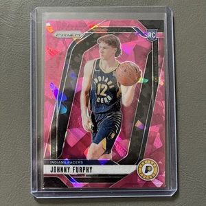 Johnny Furphy Pink Cracked Ice Rookie 2024-25 Panini Prizm Indiana Pacers - Foto 1 di 2