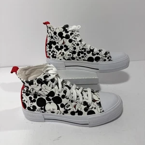 Disney Mickey Mouse High-Top Sneaker, Herren Gr. US 11 Damenschuh schwarz/weiß - Bild 1 von 12