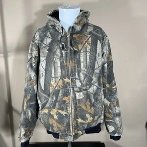 Vtg Carhartt Jacket Sz Medium J144 CMO Realtree Hardwoods Camo Active Hunting - Picture 1 of 9