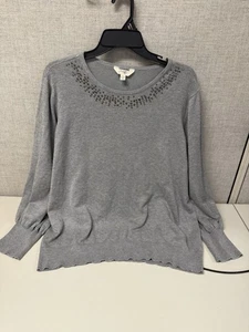 Terra Sky Pullover 1x grau mit Pailletten Damen Übergröße - Bild 1 von 6