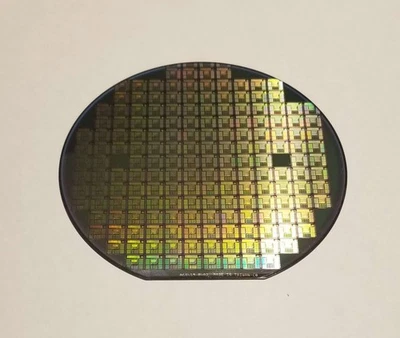 1980s TSMC 6" Computer Chip Wafer for Microsoft's Paul Allen Programmable Modem - Image 1 of 4