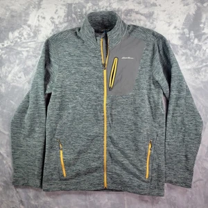 Eddie Bauer First Ascent Men’s Large Gray Tall Poly Jacket Full Zip - Picture 1 of 9