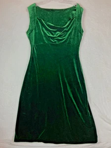 Dress XL Whimsigoth Emerald Green Velvet Slip Cowl Christmas Holiday Party Event - Picture 1 of 10