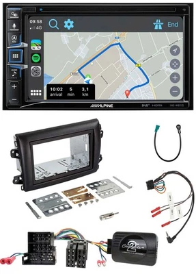 Alpine DAB TMC Bluetooth 2DIN USB Lenkrad Navigation für Fiat Ducato ZFA250 ab 2 - Bild 1 von 4